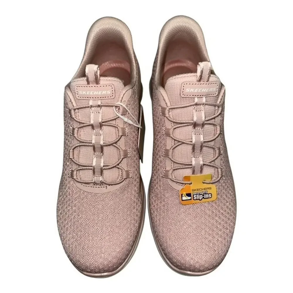 Skechers Summits Charming Glow Shoes Women 9.5 Pink Rose Slip-in Sneakers 150289